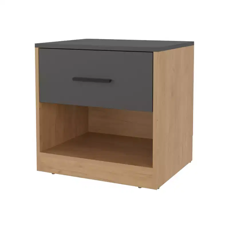 Multicolored 1-Drawer Nightstand, Bedroom Side Table for 1