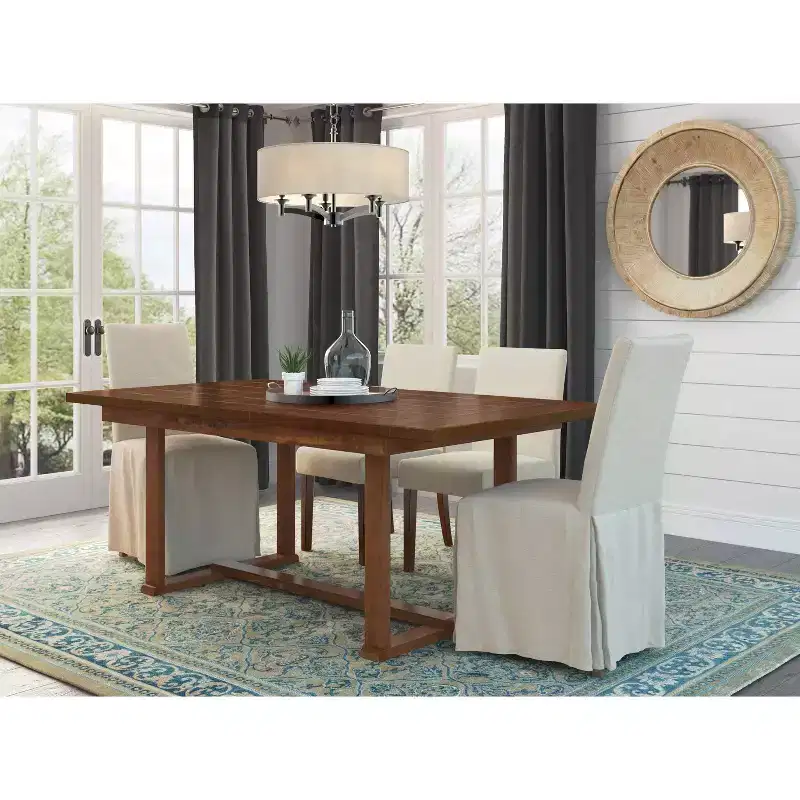 Wesley Extendable Dining Table Brown - ClickDecor