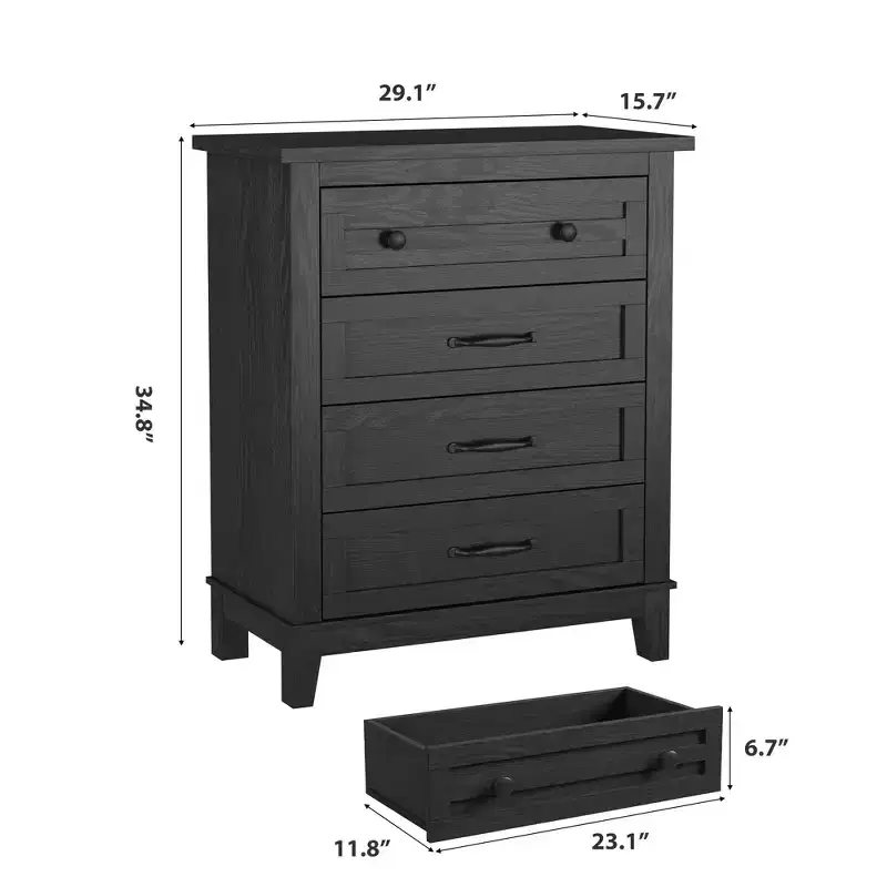 7 Dresser for Bedroom, 54 Wide Drawer Dresser with Storage Freestanding, Wooden Closet Storage Chest for Living Room, Bedroom, Office