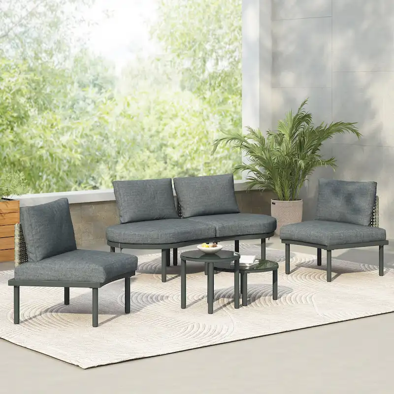 6-Piece Patio Sofa Furniture Set