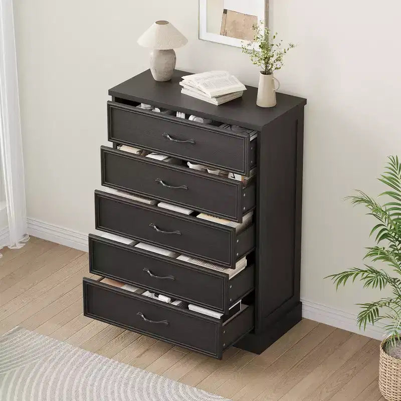 5 Drawer Dresser for Bedroom, Chest of Drawers, Closet Dresser Storage Cabinet Organizer for Bedroom, Living Room, Hallway & Office