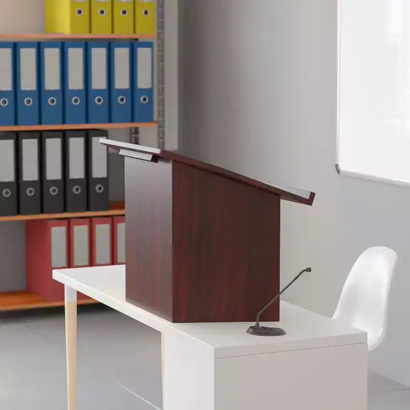 Emma and Oliver Foldable Tabletop Lectern in Mahogany